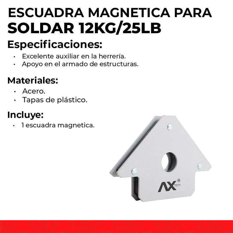 Kit de 4 Escuadras Magnéticas para Soldar 12KG/25LB AXTECH de Venta en  Ciudad de México