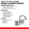 Mezcladora para Lavabo ZAMAC Cuello Curvo SANPLOM