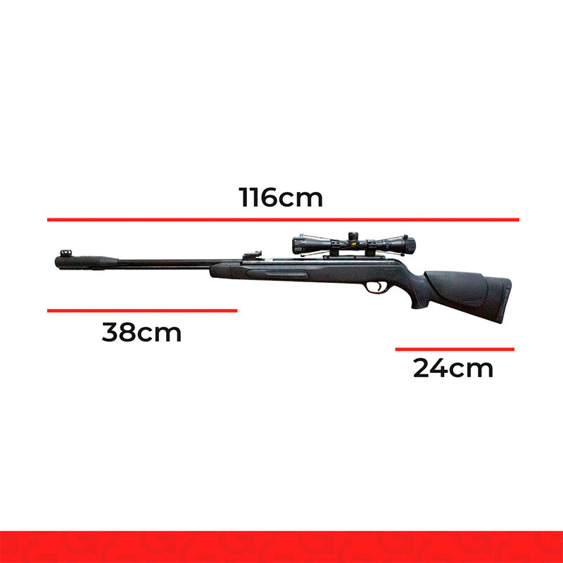 Rifle Deportivo de Aire Comprimido Monotiro Alta Potencia Calibre 5.5 GAMO  BLACK 100-AS de Venta en Ciudad de México