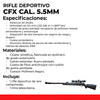 Rifle Deportivo de Aire  GAMO CFX CAL. 5.5 mm Con Mira Telescópica