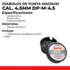 Diábolos de Punta Magnum Cal 4.5mm 200 Pz MENDOZA DP-M-4.5