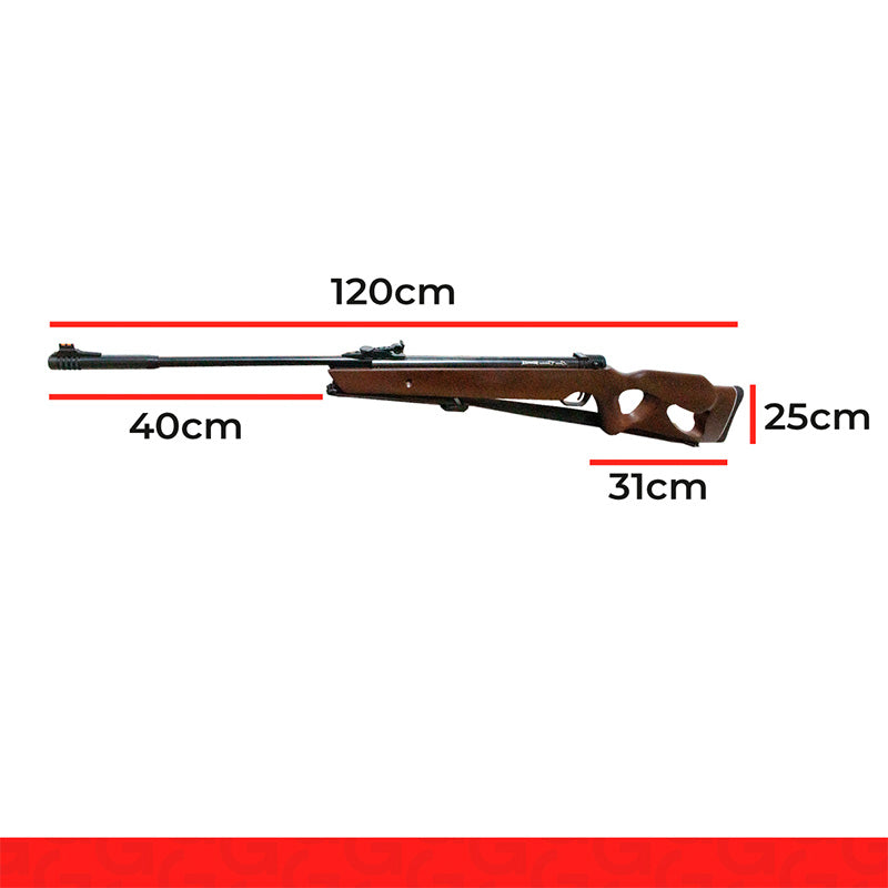 Rifle Deportivo de Aire Comprimido Monotiro Alta Potencia Calibre 5.5 GAMO  BLACK 100-AS de Venta en Ciudad de México