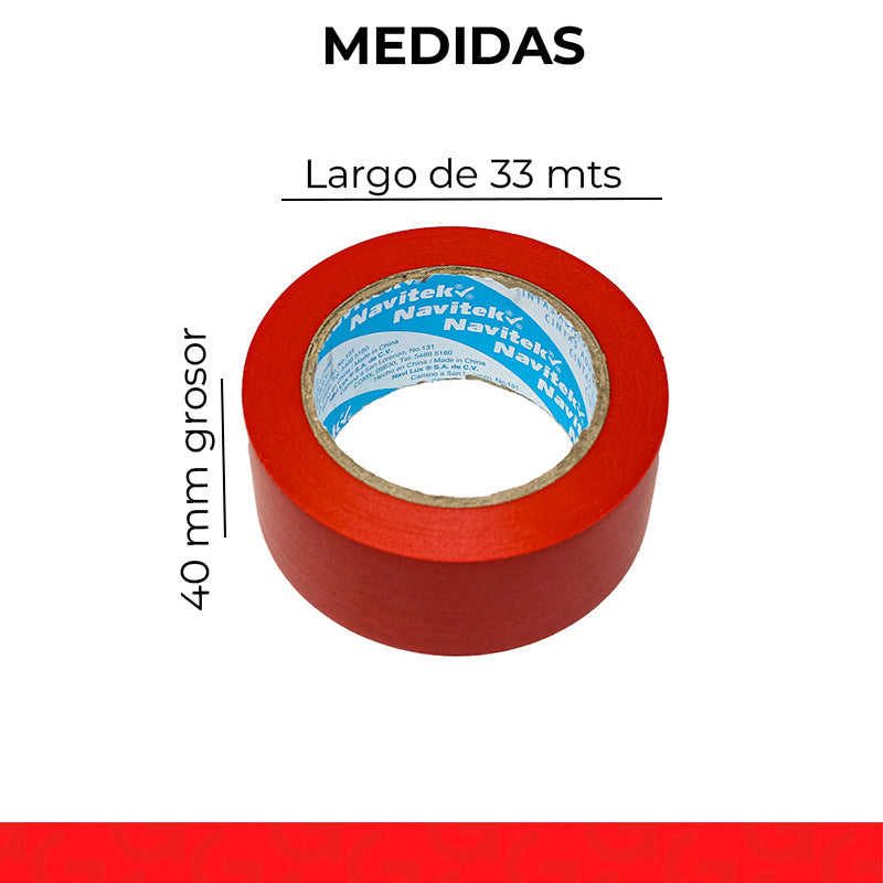 Cinta Adhesiva Embalaje Extra Roja 48MM X 50M 240 NAVITEK de Venta en  Ciudad de México